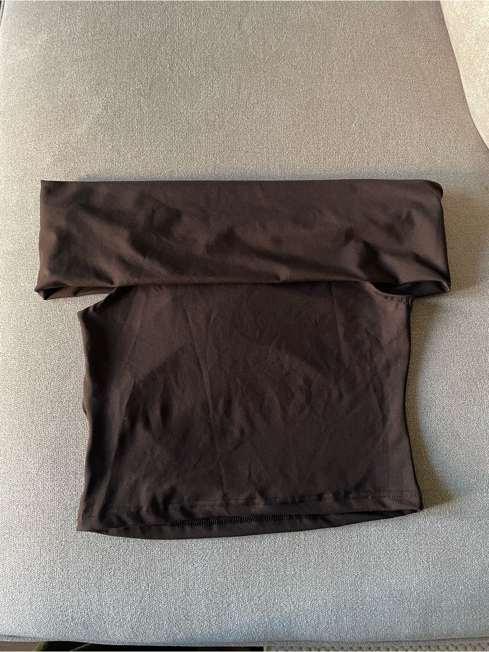 NWOT Off-Shoulder Foldover Top in Brown